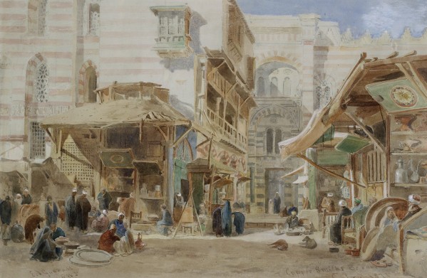 Copper market Cairo 1871 by Edward Angelo Goodall